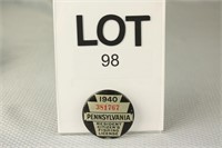 1940 PA Resident Fishing License Button #381767