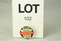 1942 PA Resident Fishing License Button #211856