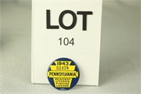 1943 PA Resident Fishing License Button #52478