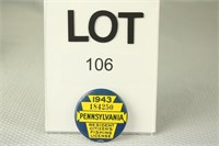 1943 PA Resident Fishing License Button #184250