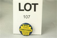 1943 PA Resident Fishing License Button #228974