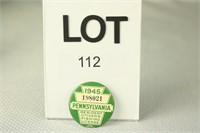 1945 PA Resident Fishing License Button #198021