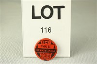 1947 PA Resident Fishing License Button #380111