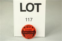 1947 PA Resident Fishing License Button #177229