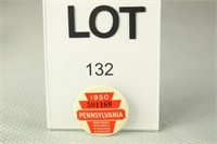 1950 PA Resident Fishing License Button #501169