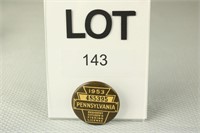 1953 PA Resident Fishing License Button #485395