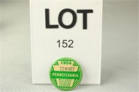 1954 PA Resident Fishing License Button #724907