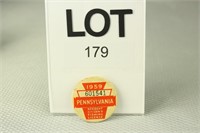 1959 PA Resident Fishing License Button #601541