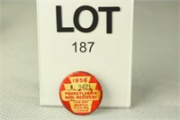 1956 PA Non-Resident Fishing License Button #B9421