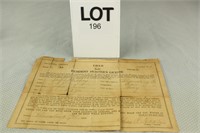 1916 PA Resident Hunting License Paper ONLY Columb