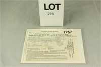 1957 Severn River Board License to fish with a sin