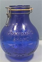 Grandma's brand all storage blue jar