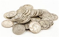 Coin 40 Washington Quarters 90% Silver