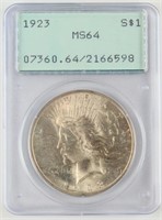 Coin  1923 Peace Silver Dollar PCGS MS64