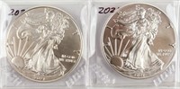 Coin (2) 2021 Silver Eagles Uncirculated