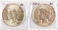 Coin 2 Peace Silver Dollars 1935 & 1935-S AU