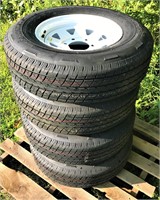 (4x) New ST225/75R15 Radial Trailer Tires