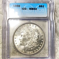 1889 Morgan Silver Dollar ICG - MS63