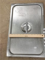 2 commercial stainless steel lids