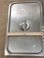 2 stainless steel restraunt lids