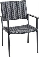 Outdoor Dining Chair | Black All Weather Wicker