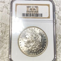 1882-O Morgan Silver Dollar NGC - MS64