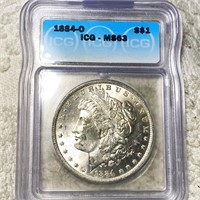 1884-O Morgan Silver Dollar ICG - MS63