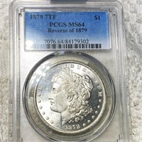 1878 Rev '79 Morgan Silver Dollar PCGS - MS64