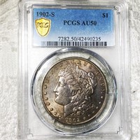 1902-S Morgan Silver Dollar PCGS - AU50