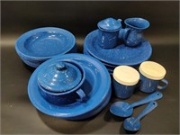 40+ pc Set Porcelain Enamel Dishes