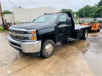 2017 CHEVROLET SILVERADO 3500HD FLATBED TRUCK, 1GB