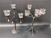Two Metal Candelabras