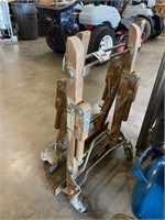 ROLLING FOLDABLE WOODEN CART