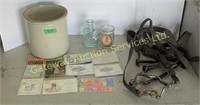 Crock, Vinegar Jug, Vintage Milk Tabs,