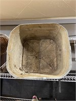 square galvanize wash tub