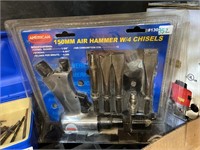150 mm air hammer with four chisels new in box