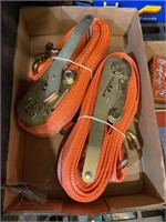 2 Orange new ratchet straps