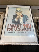 I want you US army recruiting poster original