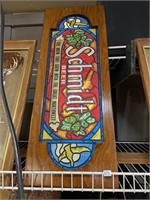 Schmidt beer advertising in frame