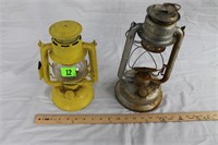 2 Vintage Barn Lamps