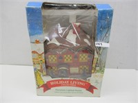 New Holiday Living Porcelain Lighted House