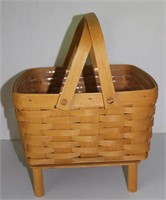 Longaberger Basket w liner on stand