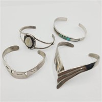 4 Silver Bracelets (60.0g)