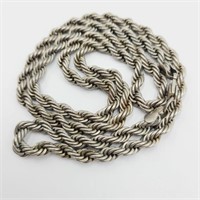 Braided Sterling Necklace (36.1g)