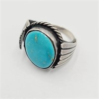 Size 8 3/4 Turquoise Ring