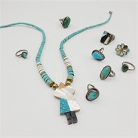 Lot of Damaged Turquoise Jewelry