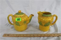 Pottery Jug & Teapot