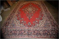 Sarouk Hand Knotted Rug 8.4 x 12.4 ft