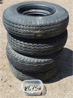 (4) Trailer Tires, 8-14.5 LT