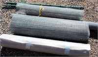 Rolls of Wire Fencing, Landscape Fabric, Posts